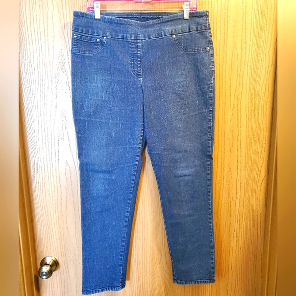 Ruby Rd Pull-On Ankle Length Jeans size 14 - Picture 1 of 5